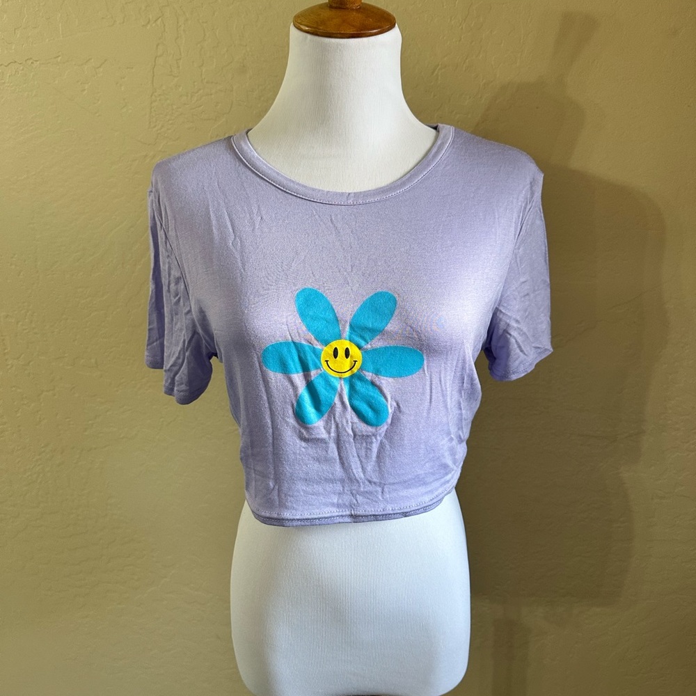NWT Missguided Petite Purple Crop Top